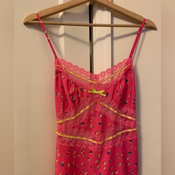 Vintage Betsey Johnson Pink Floral Dress | Size Small | Olivia Rodrigo - Picture 4 of 8